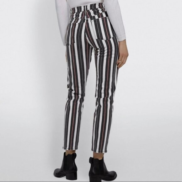 Frame Denim Le Sylvie Striped High Rise Jeans - Picture 3 of 16